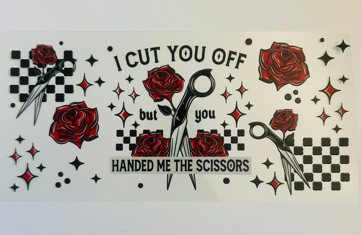I cut you off but you handed me the scissors