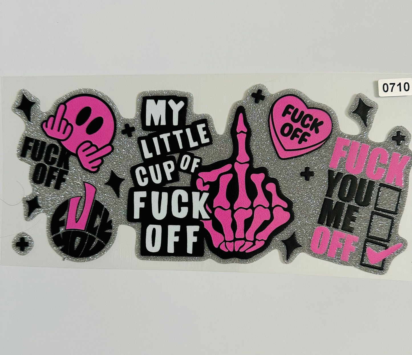 My little cup of f*ck off (glitter wrap)