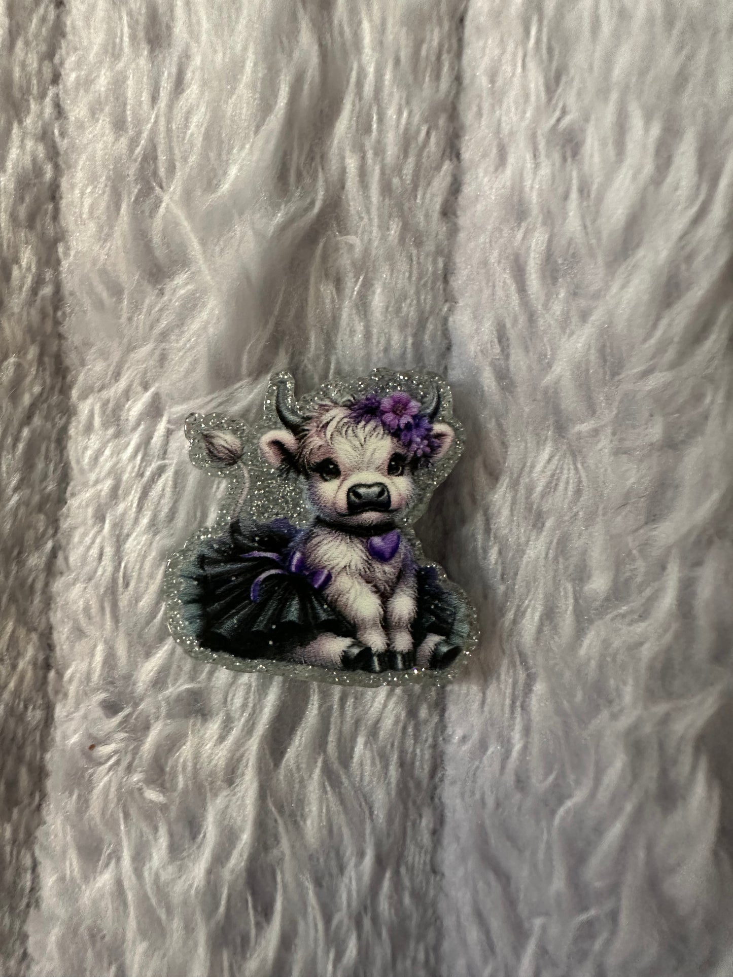 Black/Purple highland cow