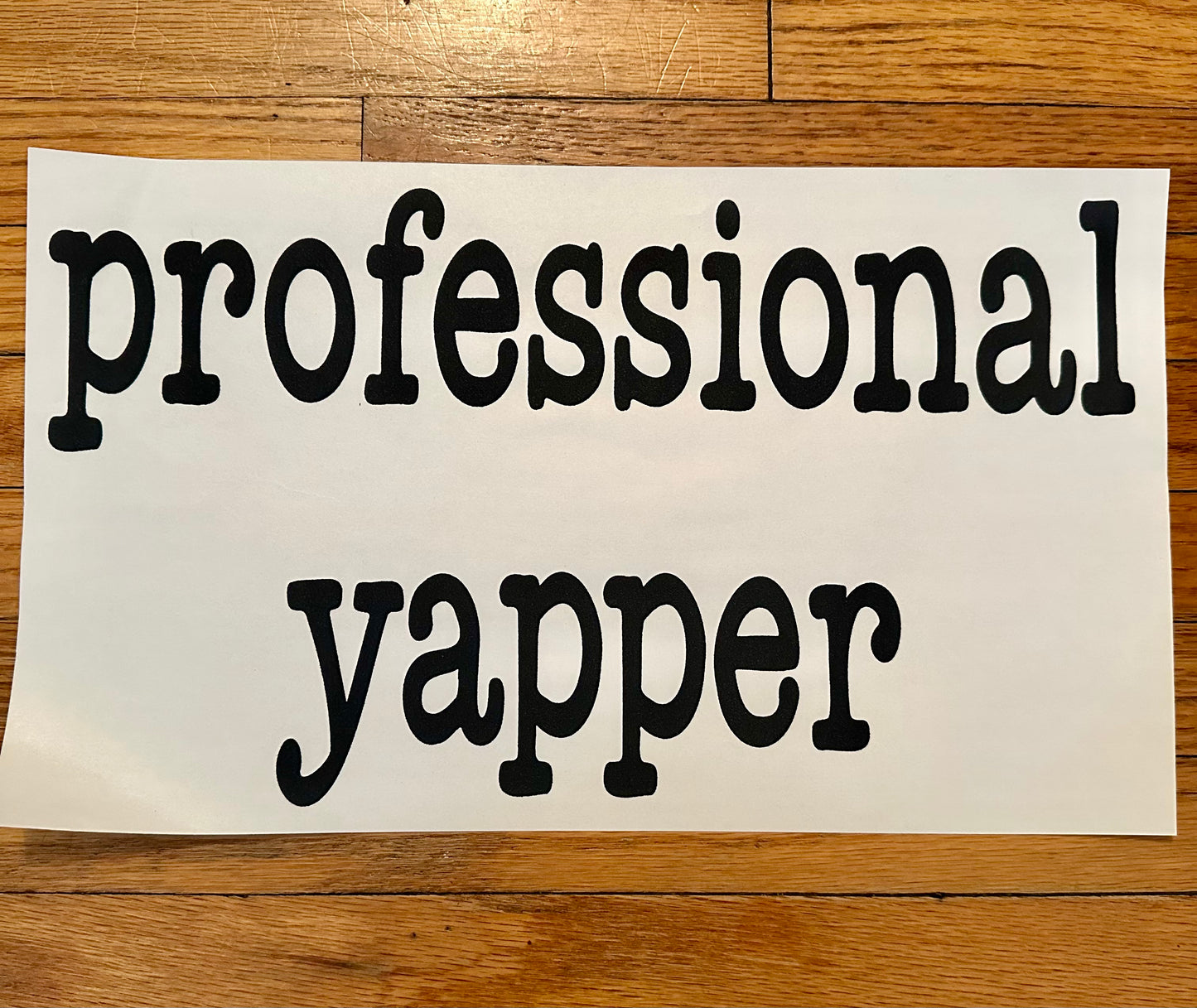 Professional yapper