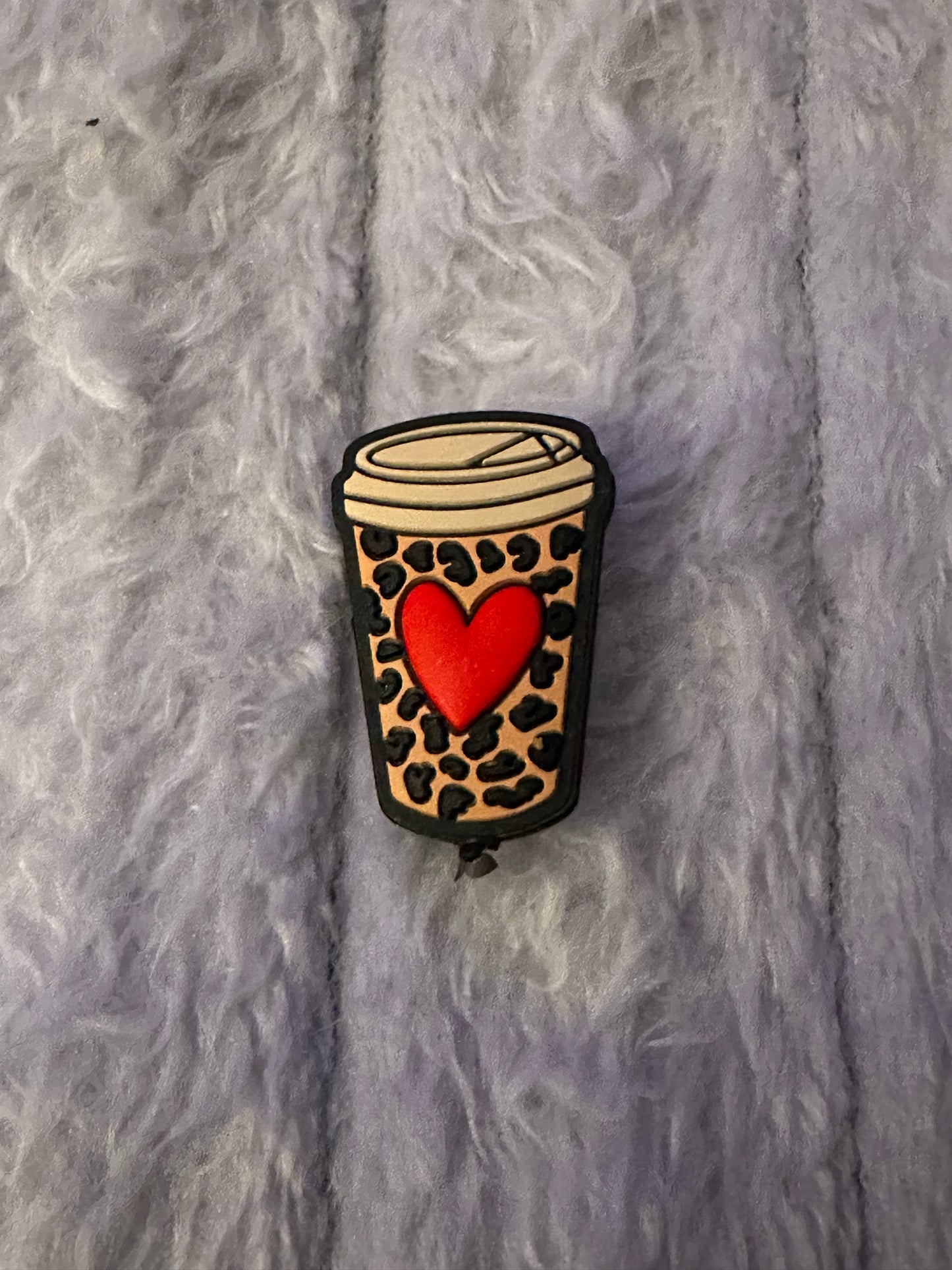 Leopard heart coffee