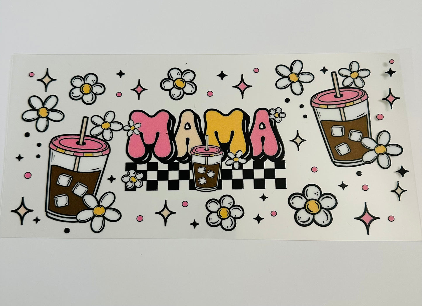 Mama w/coffee & flowers