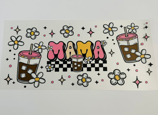 Mama w/coffee & flowers