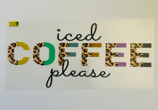 Iced coffee please