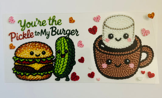 You’re the pickle to my burger