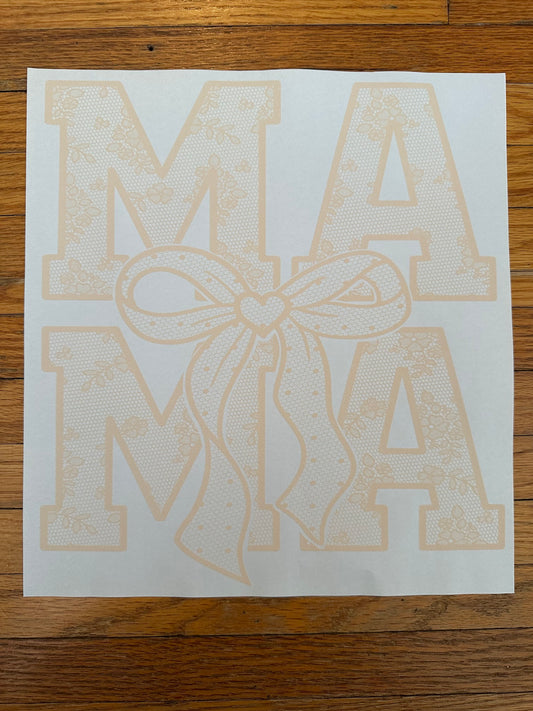 Cream Mama Bow