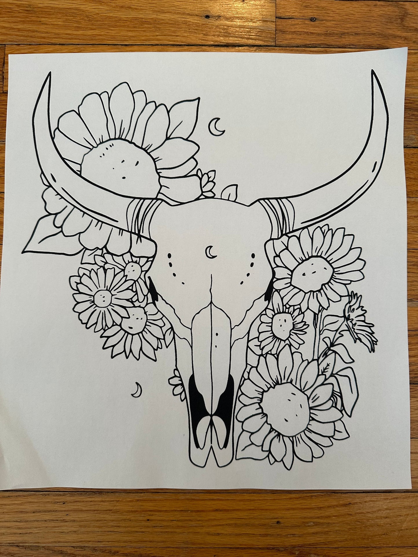 Western Skull & Flowers