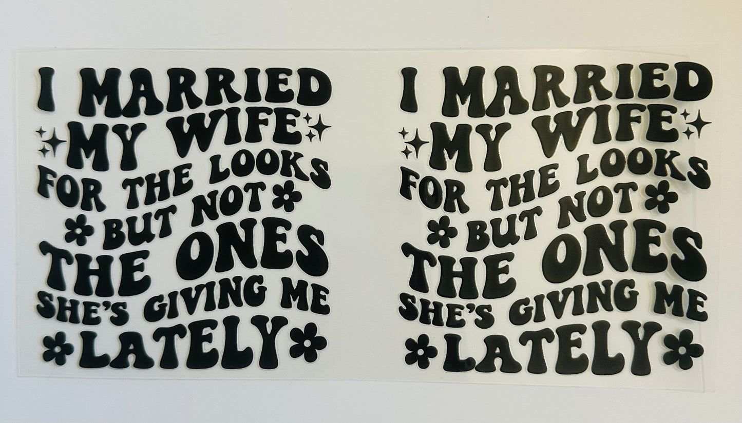 I married by wife for her looks but not the ones she giving me lately
