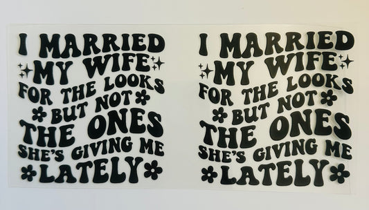 I married by wife for her looks but not the ones she giving me lately