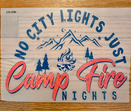 No city lights just campfire nights